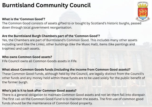 Burgh Chambers info: Common Good