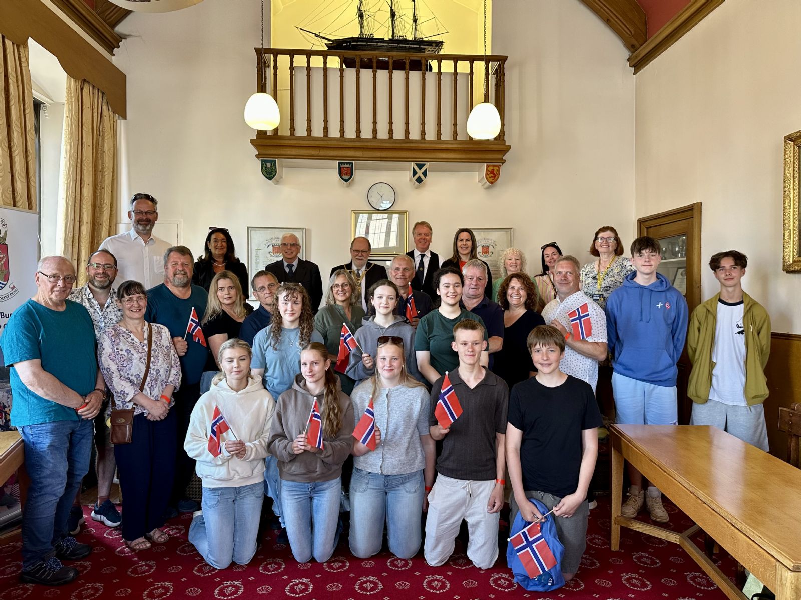 Town Twinning Group & guests from Flekkefjord, Norway, at Games Day Exiles Reception