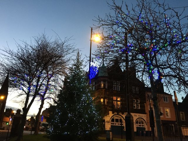 Christmas lights at the Porte