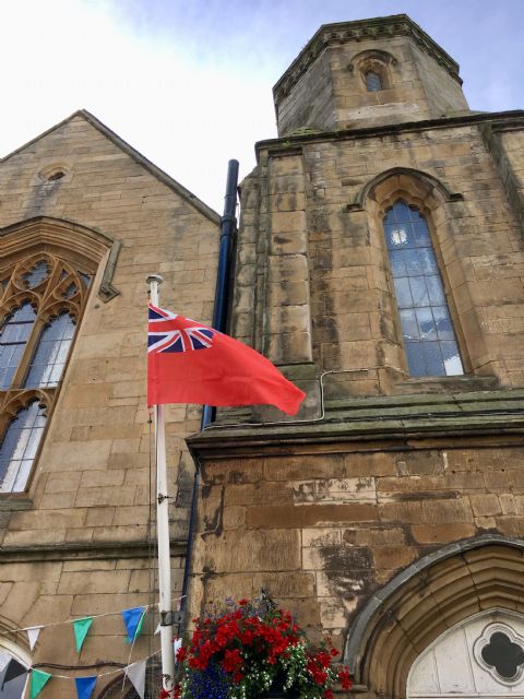 Red Ensign at the Burgh Chambers commemorating Merchant Navy Day