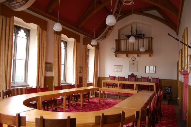 The Council Chamber in the Burgh Chambers.