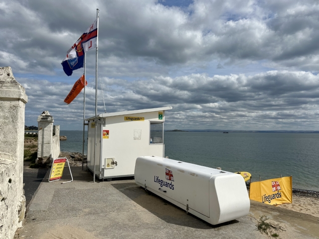 RNLI lifeguard hut RNLI lifeguard hut